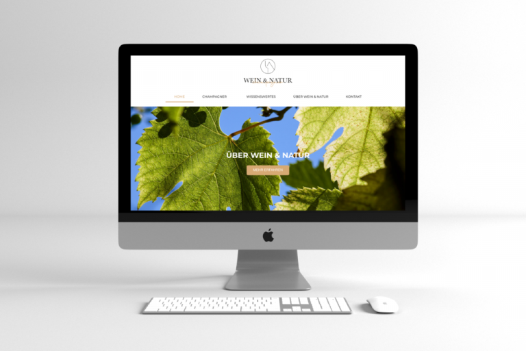 Wein & Natur website – desktop mockup