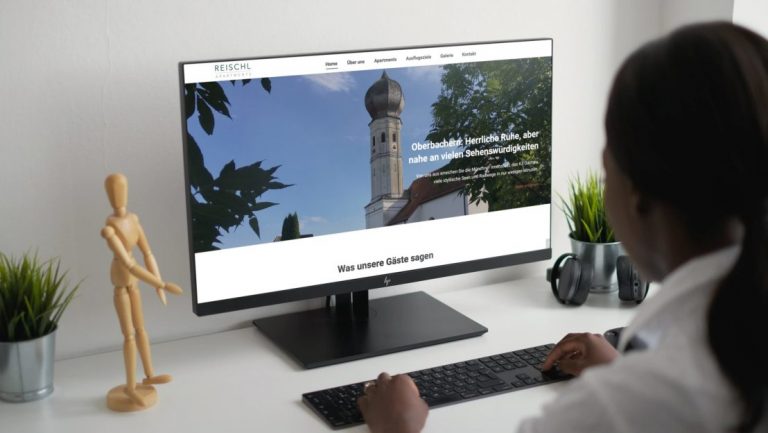 Apartments Reischl website – homepage