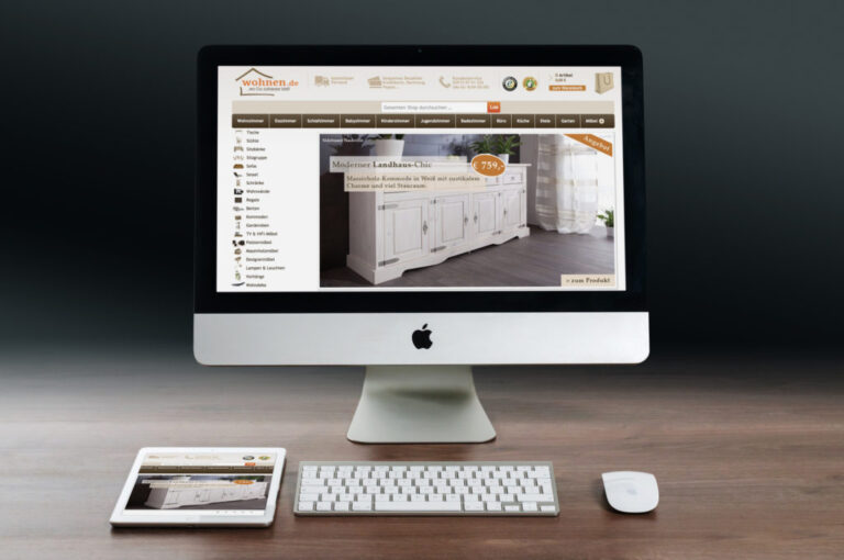wohnen.de Magento-Shop – Desktop-Mockup