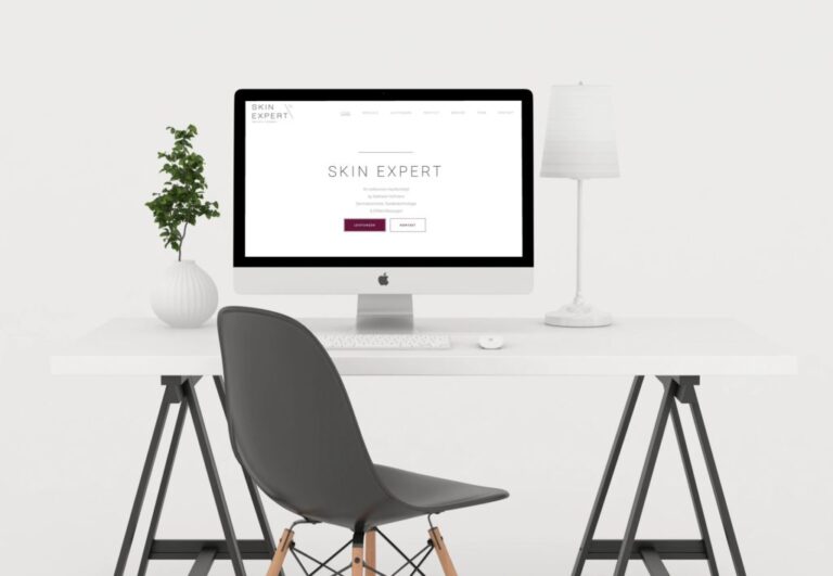 Skin Expert website – desktop mockup
