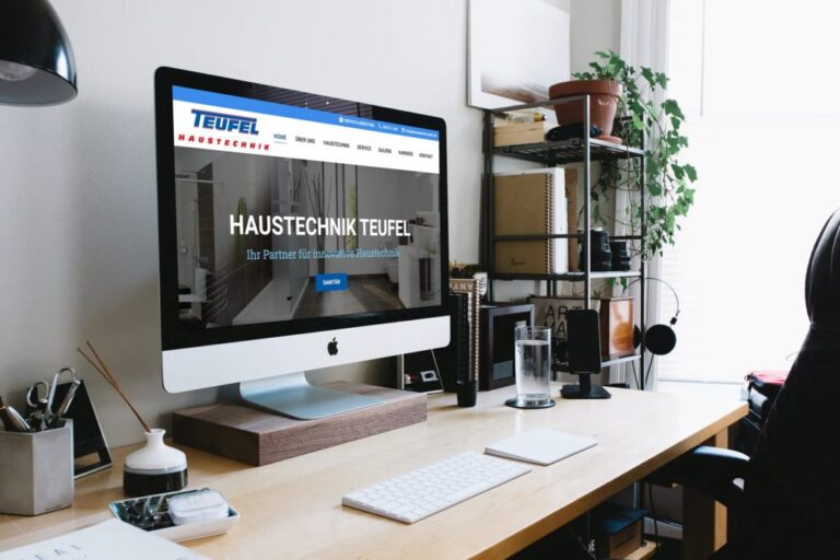 Haustechnik Teufel website – homepage