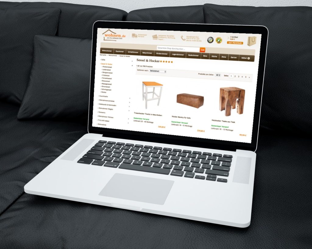 wohnen.de Magento-Shop – Produktansicht