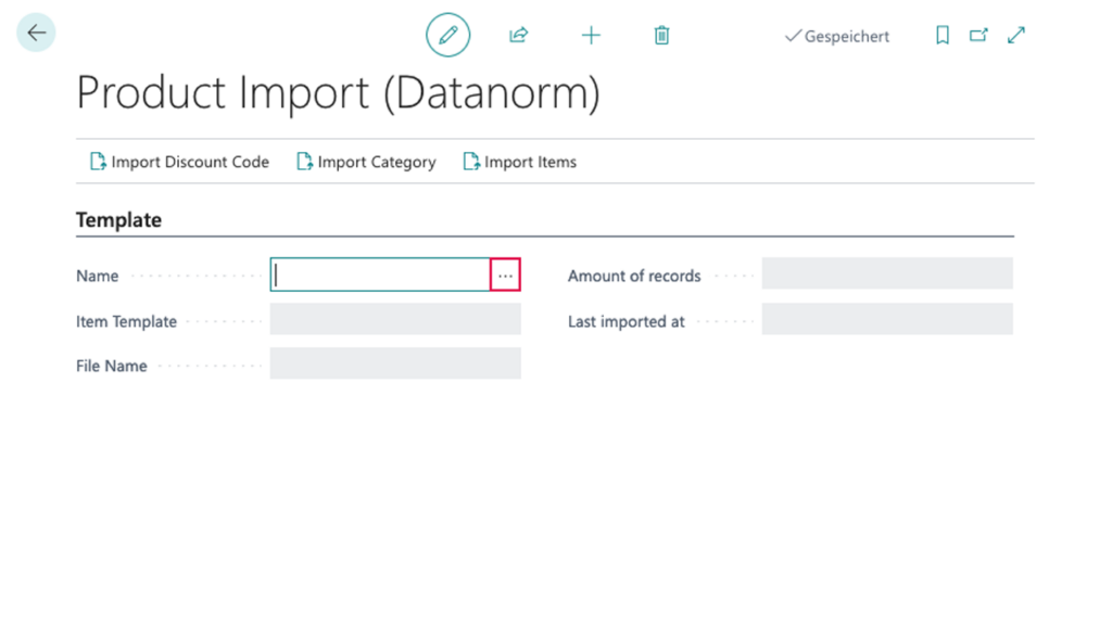 Screenshot: Produktimport per Datanorm