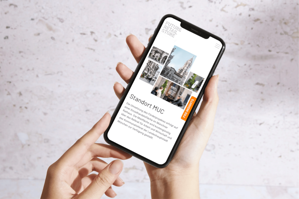 Future Retail Store website, desktop mockup
