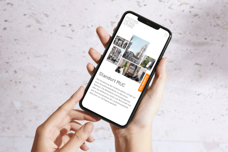 Future Retail Store website, desktop mockup