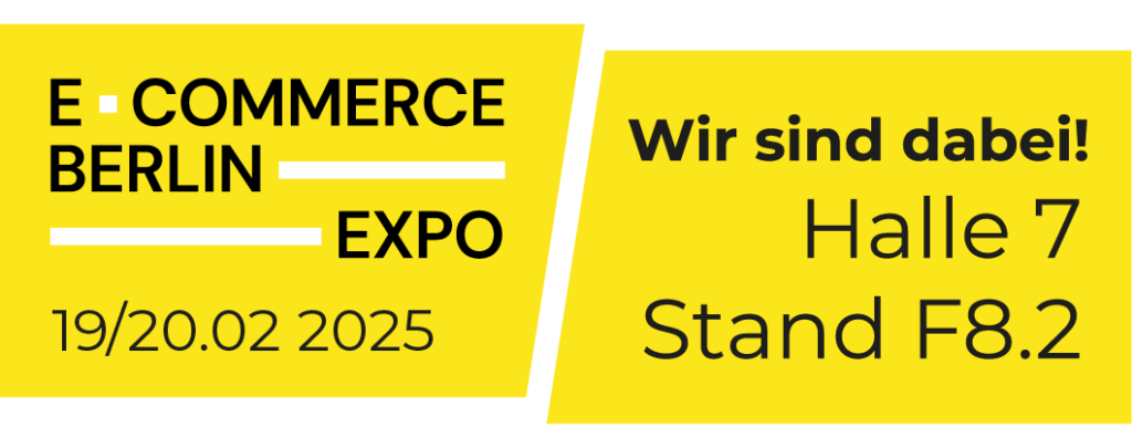 Banner: E-Commerce Berlin Expo, Halle 7 Stand F8.2