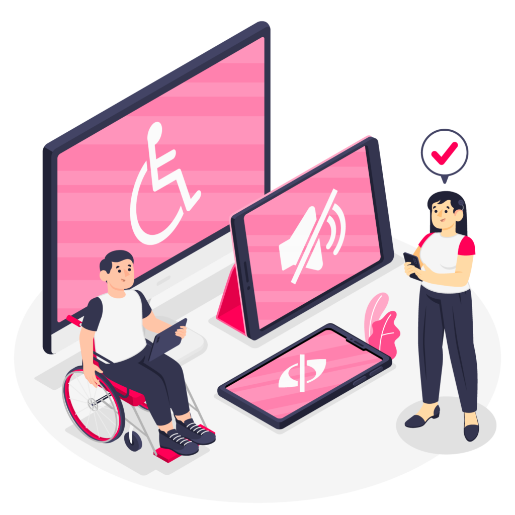 Illustration zur digitalen Barrierefreiheit