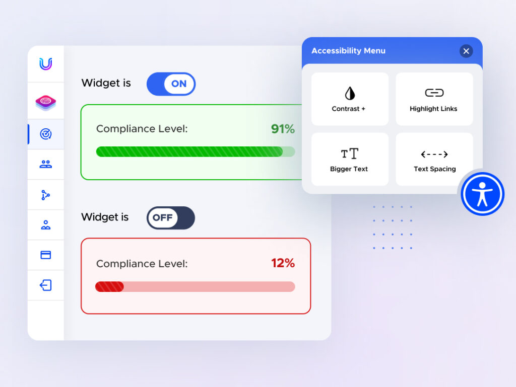 Illustration eines Barrierefreiheits-Widgets