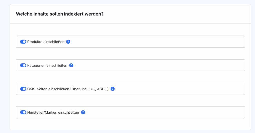 Shopware Admin: Inhalte und Ausnahmen für den AI Index