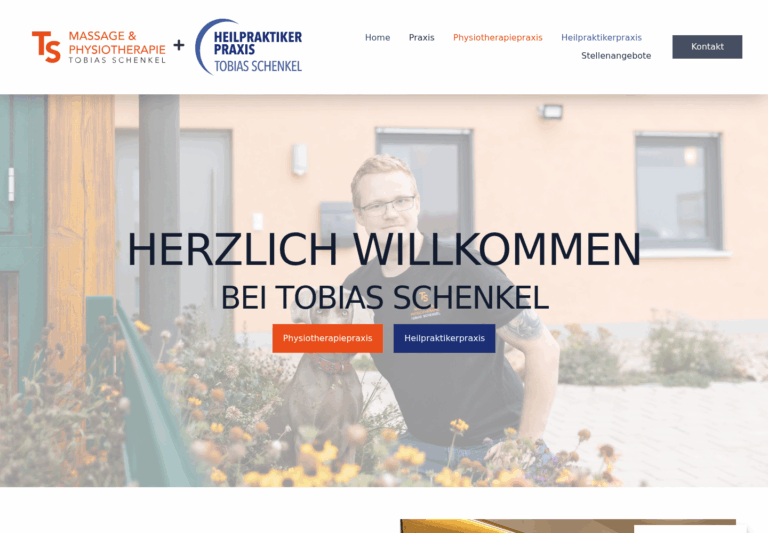 Praxisteam Schenkel website – homepage